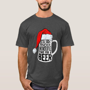 Es ist die wunderbarste Zeit für eine Bier-Weihnac T-Shirt