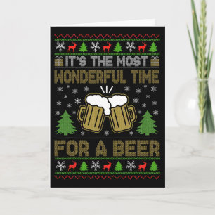 Es ist die wunderbarste Zeit für einen Bier-Santa- Karte