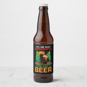 Es ist die wunderbarste Zeit für einen Bier-Weihna Bierflaschenetikett