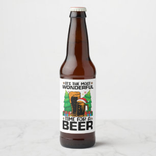 Es ist die wunderbarste Zeit für einen Bier-Weihna Bierflaschenetikett