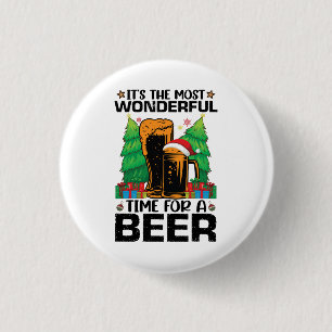 Es ist die wunderbarste Zeit für einen Bier-Weihna Button