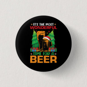 Es ist die wunderbarste Zeit für einen Bier-Weihna Button