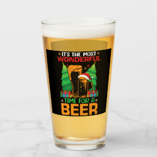 Es ist die wunderbarste Zeit für einen Bier-Weihna Glas