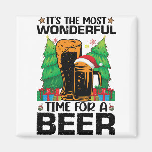 Es ist die wunderbarste Zeit für einen Bier-Weihna Magnet