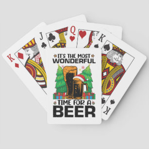 Es ist die wunderbarste Zeit für einen Bier-Weihna Spielkarten