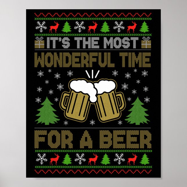 Es ist die wunderbarste Zeit für einen Biersommer Poster (Vorne)