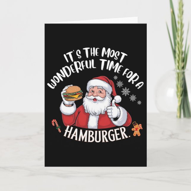 Es ist die wunderbarste Zeit für einen Hamburger Karte (Vorderseite)