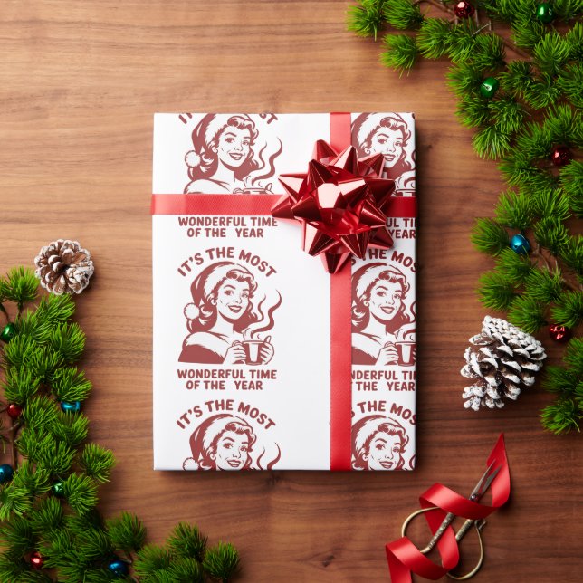 Es ist die wunderbarste Zeit sarkastische Weihnach Geschenkpapier (Feiertagsgeschenk)