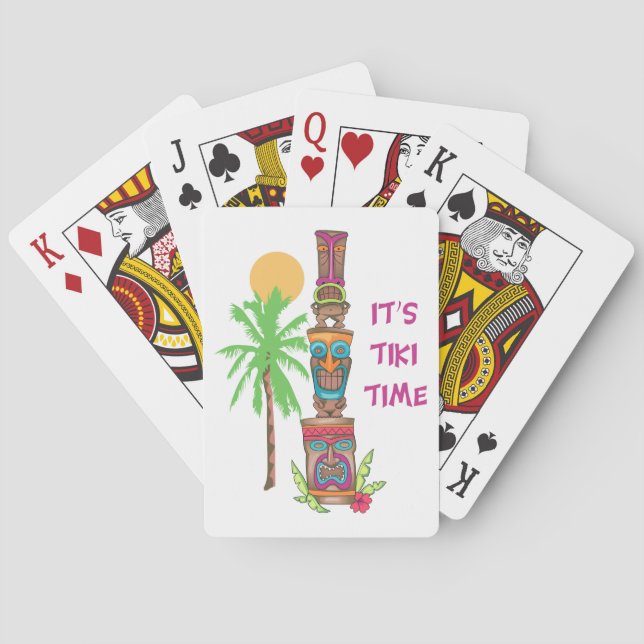 Es ist die Zeit der Tiki Spielkarten (Rückseite)