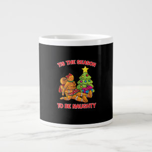 Es ist die Zeit für das unartige Gingerbread Man P Jumbo-Tasse