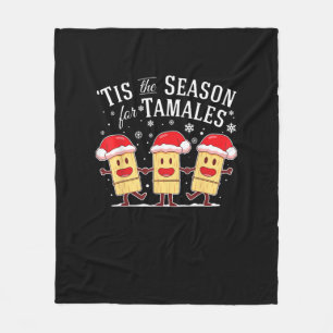 Es ist die Zeit für Tamales Weihnachten Mexikanisc Fleecedecke