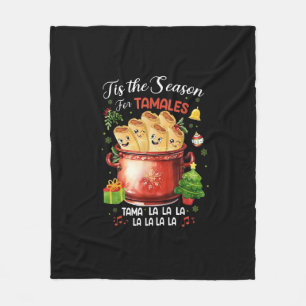 Es ist die Zeit für Tamales Weihnachten Mexikanisc Fleecedecke