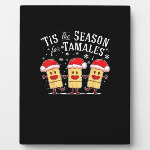 Es ist die Zeit für Tamales Weihnachten Mexikanisc Fotoplatte