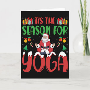 Es ist die Zeit für Yoga-Santa-Meditation Weihnach Karte