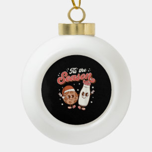 Es ist die Zeit Retro 70er 80er Vintage Groovy Süß Keramik Kugel-Ornament