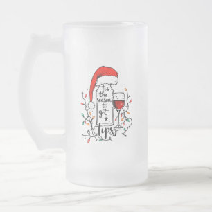 Es ist die Zeit, um betrunken zu sein  Mattglas Bierglas