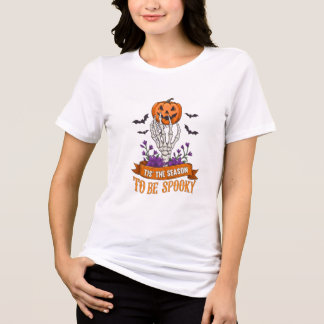 Es ist die Zeit, um eine gruselige Skeletthand Hal Tri-Blend Shirt