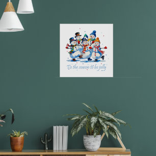 Es ist die Zeit, um fröhlich tanzende fröhliche Sc Poster