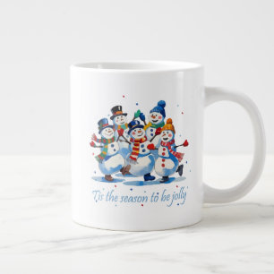 Es ist die Zeit, um fröhlich zu sein, tanzende frö Jumbo-Tasse