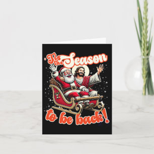 Es ist die Zeit, um Jesus Santa Claus Christus zur Karte