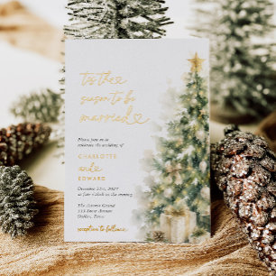 Es ist die Zeit, um Weihnachten zu heiraten Folieneinladung
