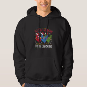 Es ist die Zeit, um Weihnachts-Hühnchen Western zu Hoodie