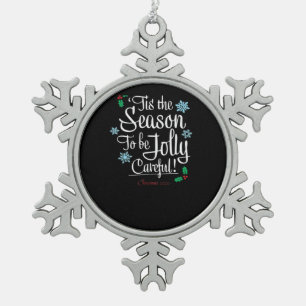 Es ist die Zeit zu sagen Schneeflocken Zinn-Ornament