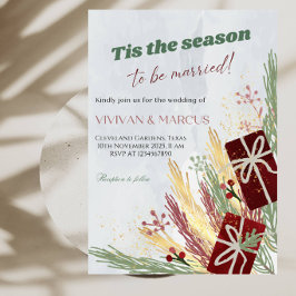Es ist die Zeit zum Heiraten Weihnachten Hochzeit Einladung