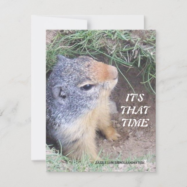 Es ist dieses mal Groundhogs Tageinladung Einladung (Vorderseite)