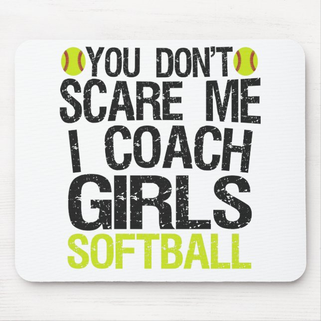 Es ist dir egal, dass ich Girls Softball Funny tra Mousepad (Vorne)