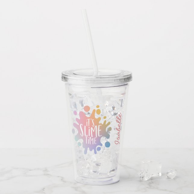 Es ist dünne Zeit Regenbogenschleim Party Acryltrinkbecher (Vorderseite Ice)