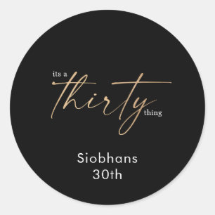 es ist ein 30-jähriges elegantes und stilvolles runder aufkleber