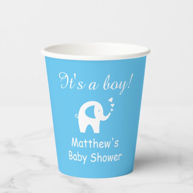 Es ist ein Baby-Baby-Dusche Party Papiertücher Pappbecher (Vorderseite)
