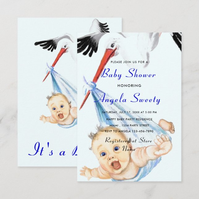 Es ist ein Baby-Baby mit Jungen-Dusche, die eingel (Vorne/Hinten)