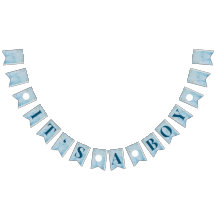 Es ist ein Baby Blue Baby Duschbanner