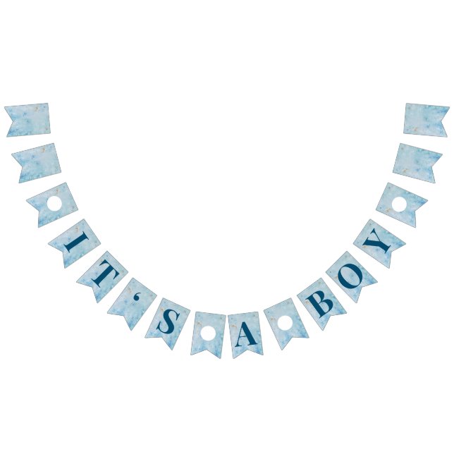 Es ist ein Baby Blue Baby Duschbanner Wimpelkette (Alle)