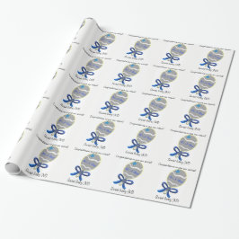 Es ist ein Baby Blue Baby Rattle Geschenkpapier