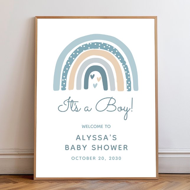 Es ist ein Baby Boy Rainbow Baby Dusche Begrüßungs Poster (Von Creator hochgeladen)