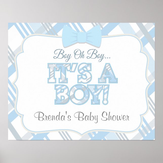 Es ist ein Baby Custom Baby Shower Poster (Vorne)