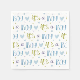 Es ist ein Baby-Dusche blau Serviette