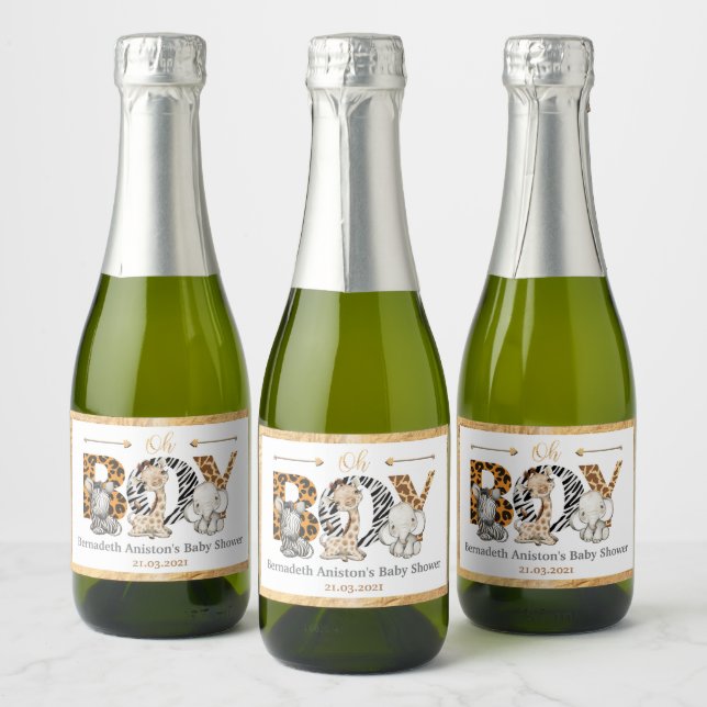 Es ist ein Baby-Dusche-Party von Boy Safari (Flaschen)