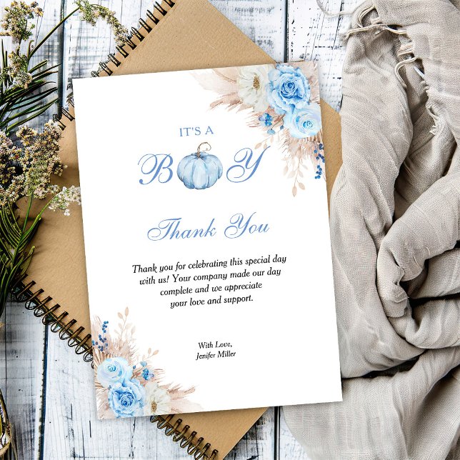 Es ist ein Baby-Duschkopf Dankeskarte (Von Creator hochgeladen)