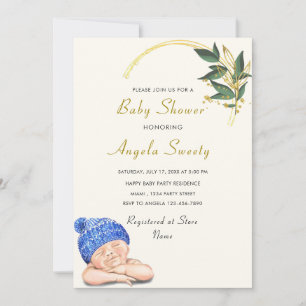 Es ist ein Baby Happy Sleeping Baby Shower Einladu