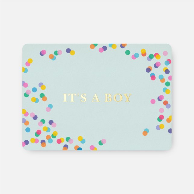 Es ist ein Baby Mint Green Baby Dusche Confetti Go Folieneinladung (Von Creator hochgeladen)
