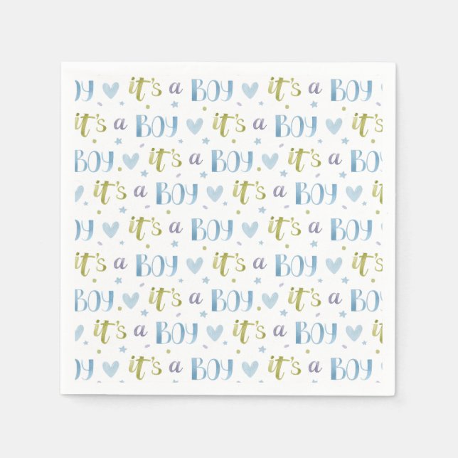 Es ist ein Baby New Baby Paper Napkin Serviette (Vorderseite)