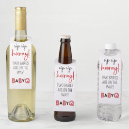 Es ist ein Baby-Q für Zwillinge Flaschenhalter Flaschenanhänger