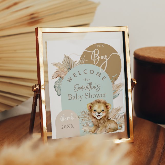 Es ist ein Baby Safari Theme Lion Baby Dusche will Poster (Von Creator hochgeladen)
