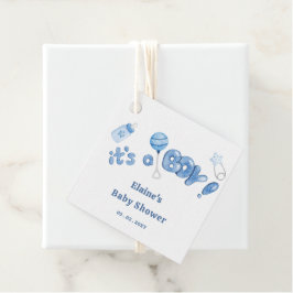 Es ist ein Baby Things Blue Boy Baby Dusche Geschenkanhänger