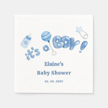 Es ist ein Baby Things Blue Boy Baby Dusche