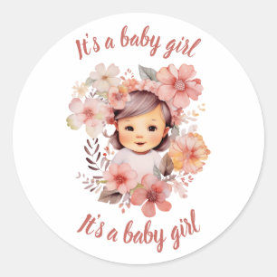 Es ist ein Babyaufkleber Runder Aufkleber